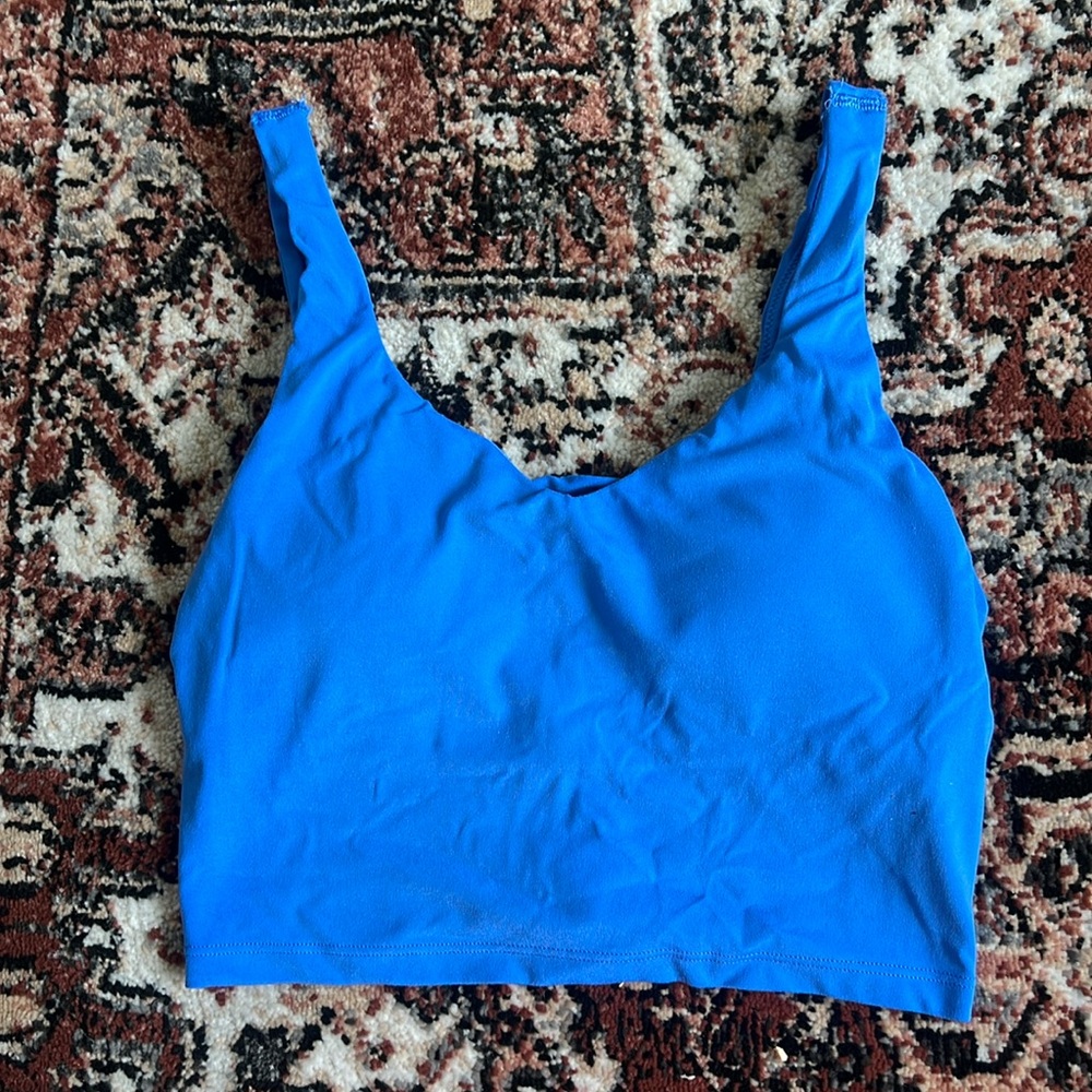 OFFLINE By Aerie Real Me Low Key Longline Sports Bra/ Tank Top in Cobalt